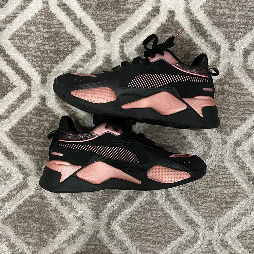 Puma RS-X Collection Black/Rose Women Running Sneakers/ Size 7.5/ Like New - Picture 1 of 11